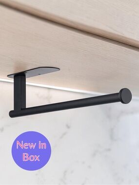 Honmein Under Cabinet Paper Towel Holder – Black Stainless Steel